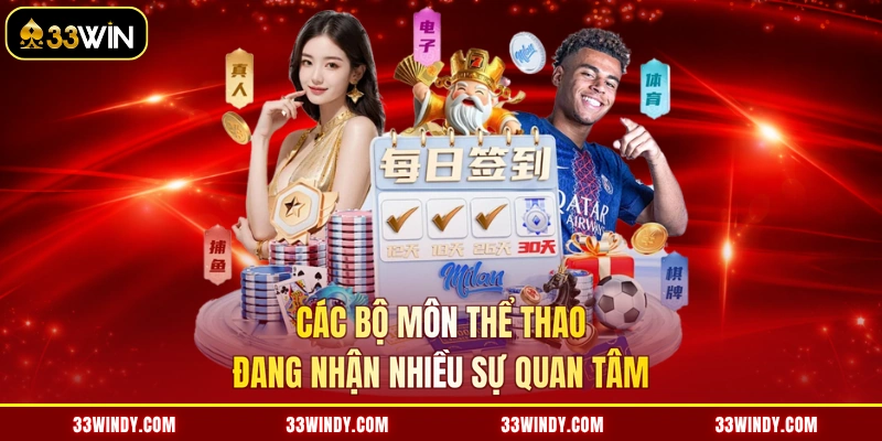 Các bộ môn thể thao đang nhận nhiều sự quan tâm