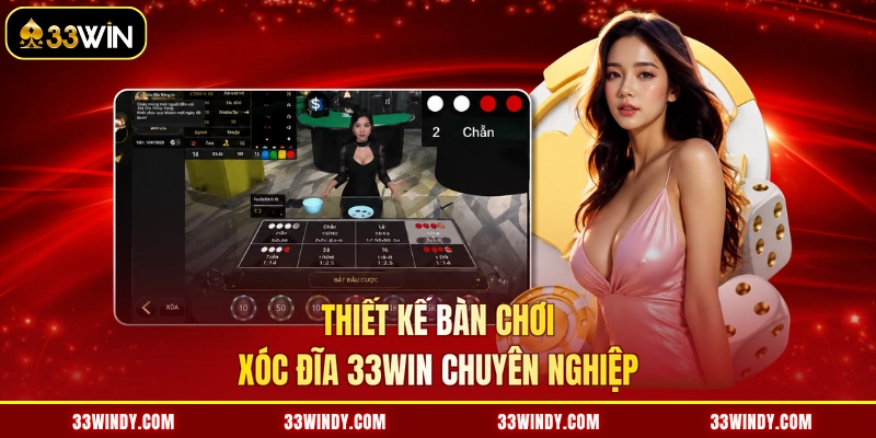 Thiết kế bàn chơi xóc đĩa 33win chuyên nghiệp